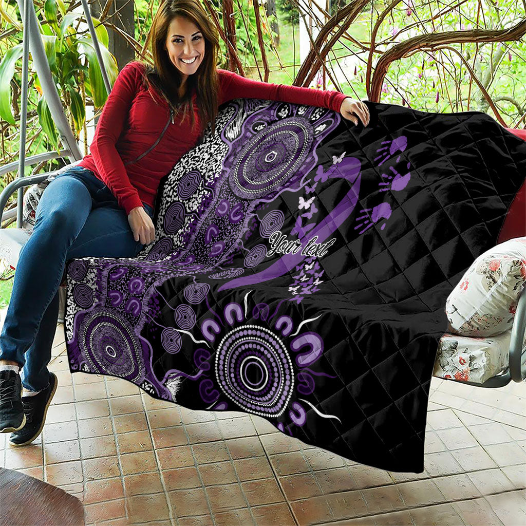 Memories Matter Alzheimers Support Personalised Quilt Aboriginal Ribbon Dot Painting