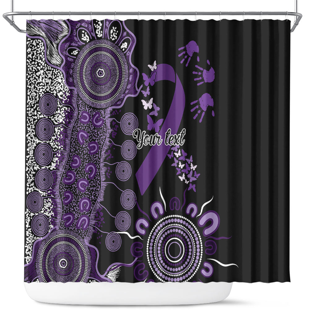 Memories Matter Alzheimers Support Personalised Shower Curtain Aboriginal Ribbon Dot Painting