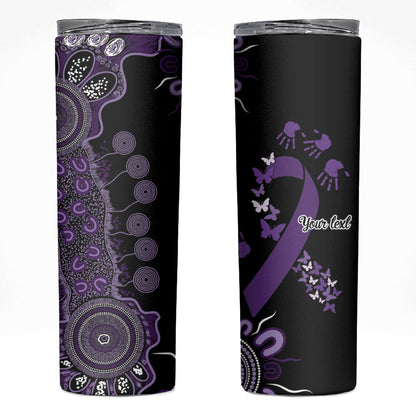 Memories Matter Alzheimers Support Personalised Skinny Tumbler Aboriginal Ribbon Dot Painting