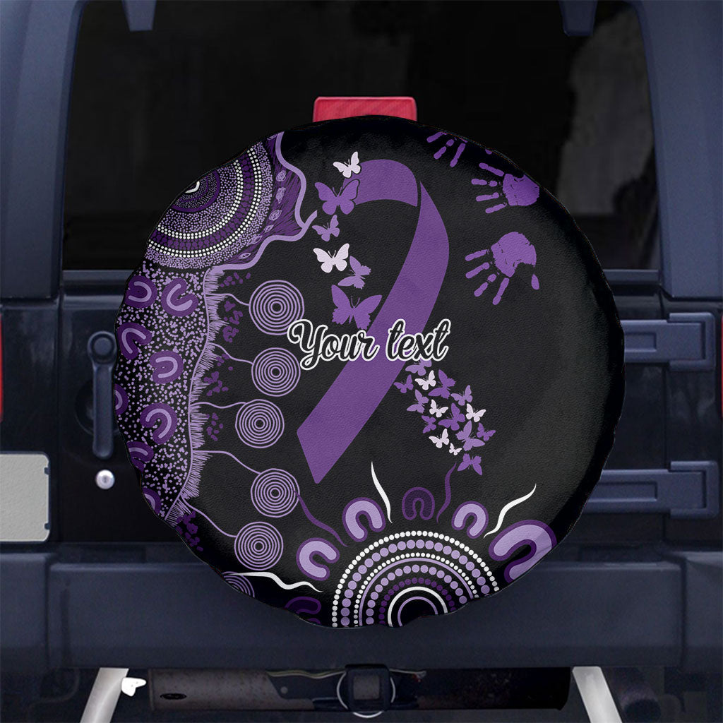 Memories Matter Alzheimers Support Personalised Spare Tire Cover Aboriginal Ribbon Dot Painting