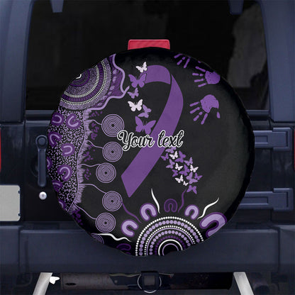Memories Matter Alzheimers Support Personalised Spare Tire Cover Aboriginal Ribbon Dot Painting