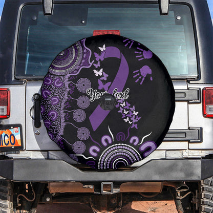 Memories Matter Alzheimers Support Personalised Spare Tire Cover Aboriginal Ribbon Dot Painting