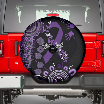 Memories Matter Alzheimers Support Personalised Spare Tire Cover Aboriginal Ribbon Dot Painting