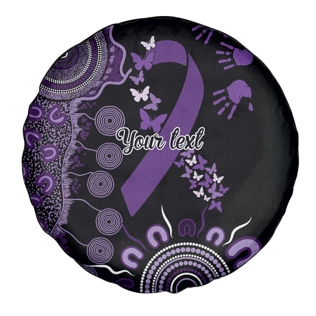 Memories Matter Alzheimers Support Personalised Spare Tire Cover Aboriginal Ribbon Dot Painting