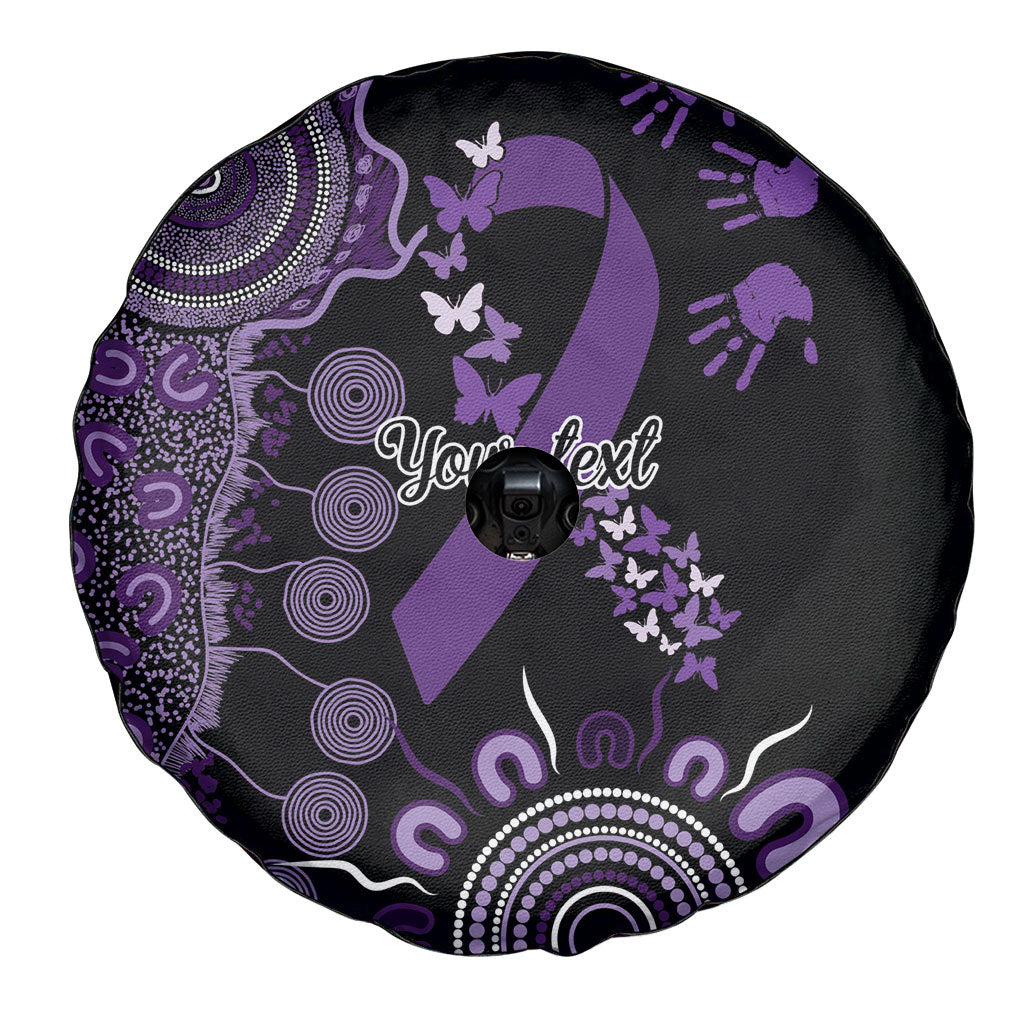 Memories Matter Alzheimers Support Personalised Spare Tire Cover Aboriginal Ribbon Dot Painting