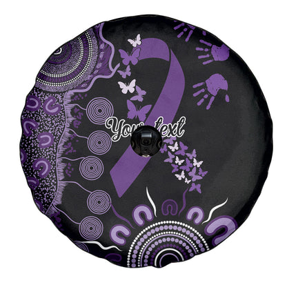 Memories Matter Alzheimers Support Personalised Spare Tire Cover Aboriginal Ribbon Dot Painting