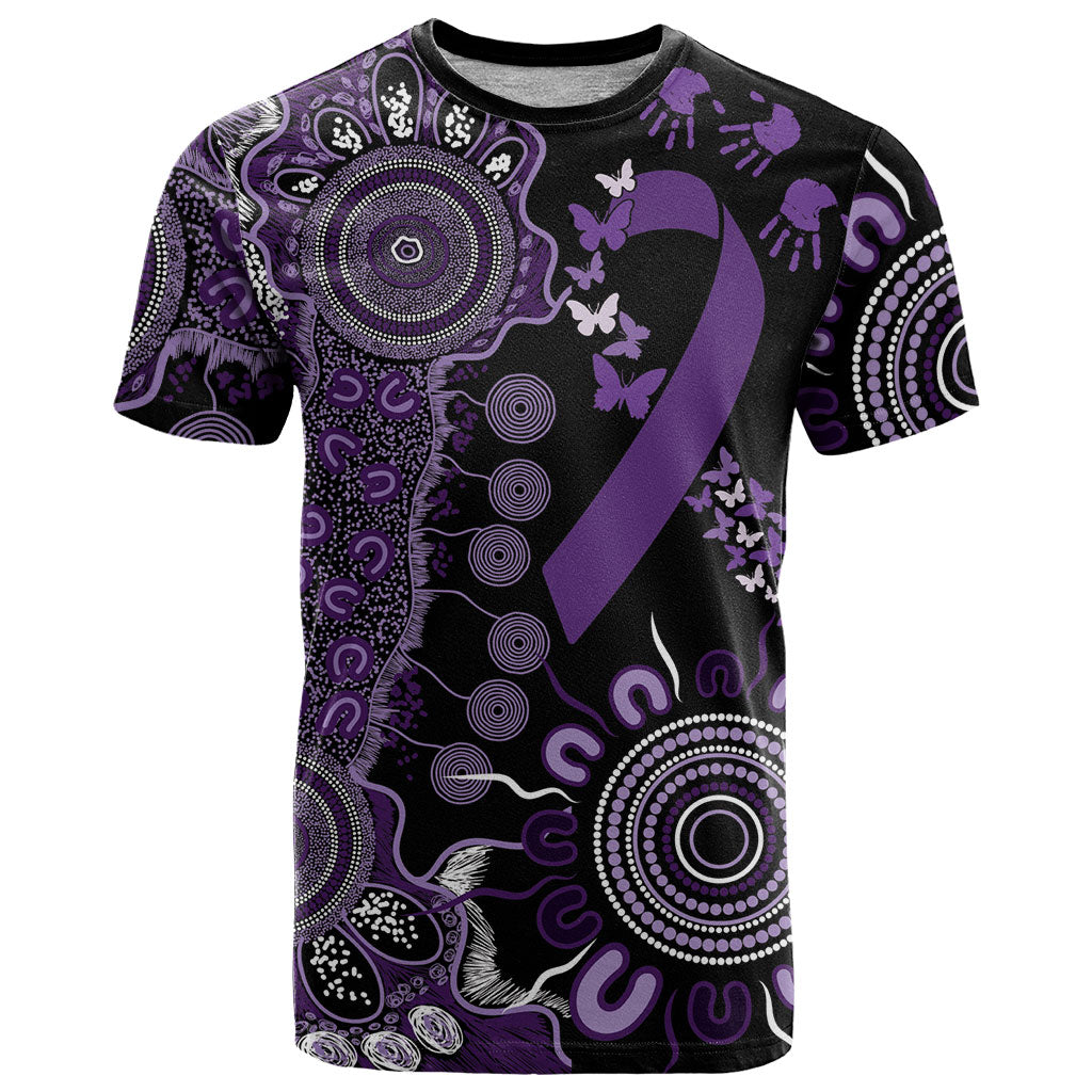 Memories Matter Alzheimers Support Personalised T Shirt Aboriginal Ribbon Dot Painting