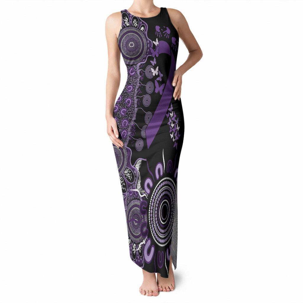 Memories Matter Alzheimers Support Personalised Tank Maxi Dress Aboriginal Ribbon Dot Painting