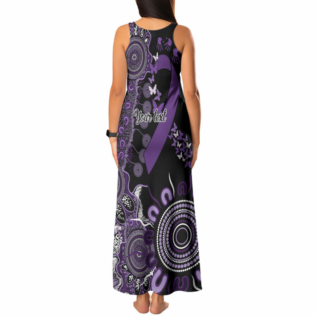 Memories Matter Alzheimers Support Personalised Tank Maxi Dress Aboriginal Ribbon Dot Painting