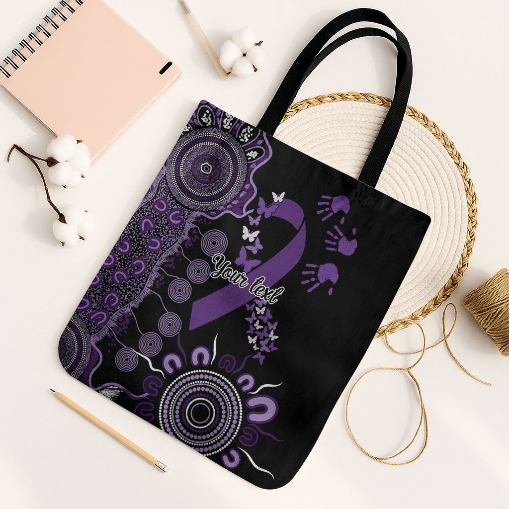 Memories Matter Alzheimers Support Personalised Tote Bag Aboriginal Ribbon Dot Painting