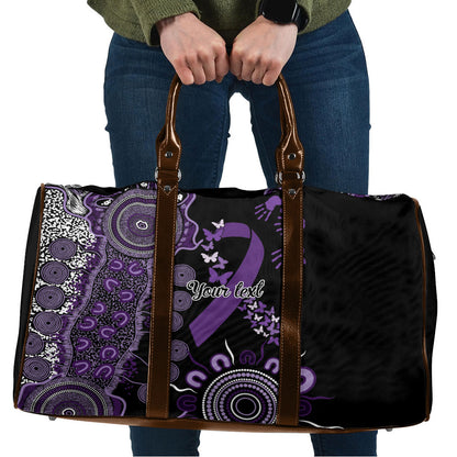 Memories Matter Alzheimers Support Personalised Travel Bag Aboriginal Ribbon Dot Painting