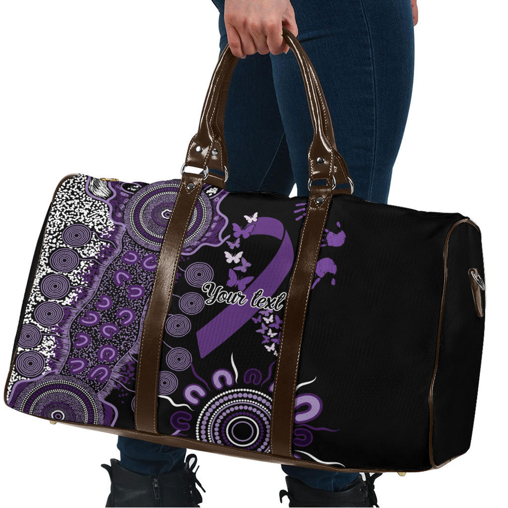 Memories Matter Alzheimers Support Personalised Travel Bag Aboriginal Ribbon Dot Painting