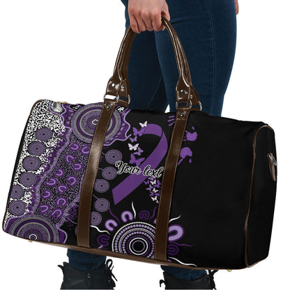 Memories Matter Alzheimers Support Personalised Travel Bag Aboriginal Ribbon Dot Painting