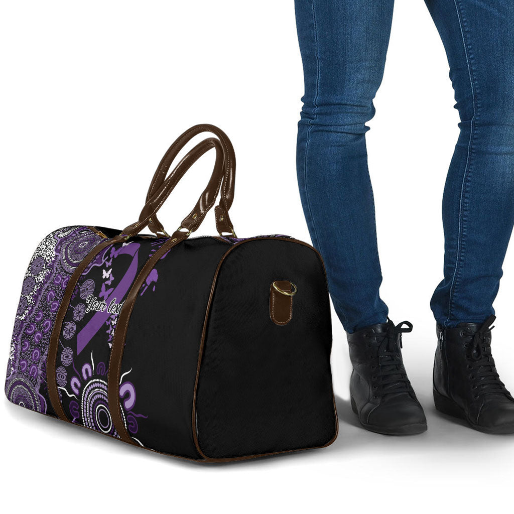 Memories Matter Alzheimers Support Personalised Travel Bag Aboriginal Ribbon Dot Painting