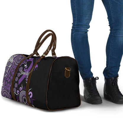 Memories Matter Alzheimers Support Personalised Travel Bag Aboriginal Ribbon Dot Painting