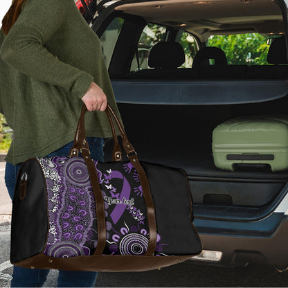 Memories Matter Alzheimers Support Personalised Travel Bag Aboriginal Ribbon Dot Painting