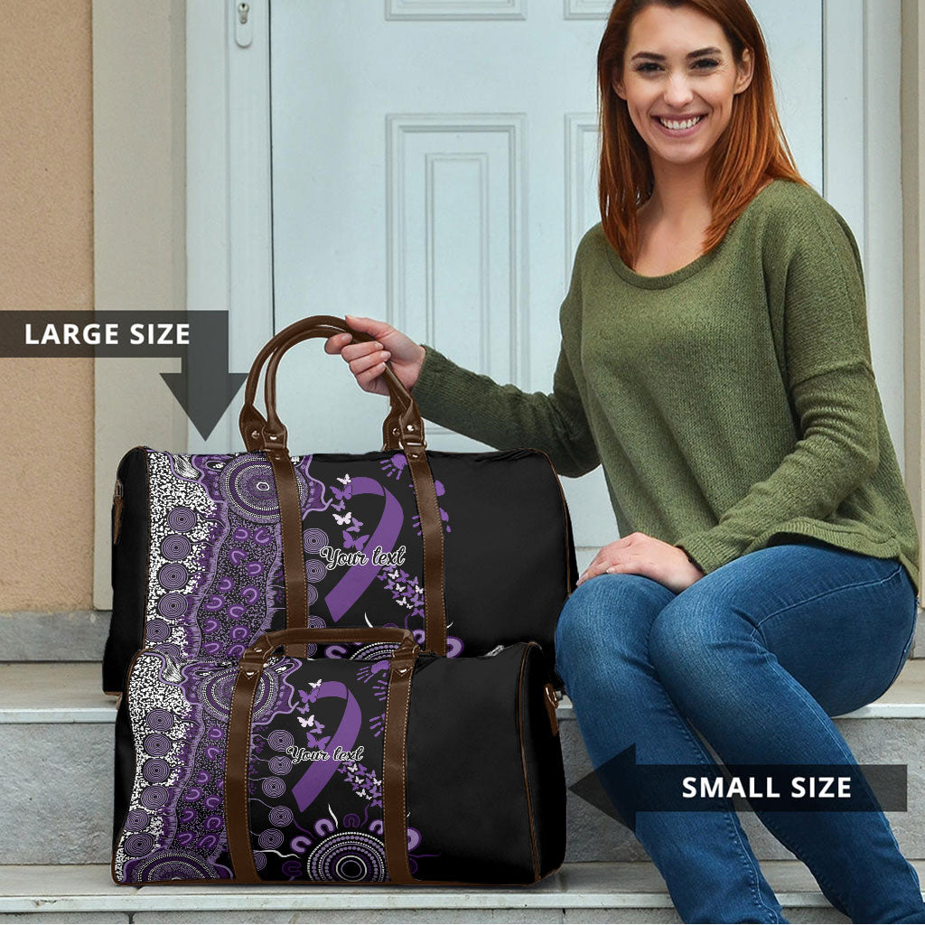 Memories Matter Alzheimers Support Personalised Travel Bag Aboriginal Ribbon Dot Painting