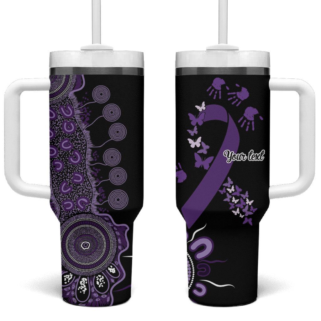 Memories Matter Alzheimers Support Personalised Tumbler With Handle Aboriginal Ribbon Dot Painting