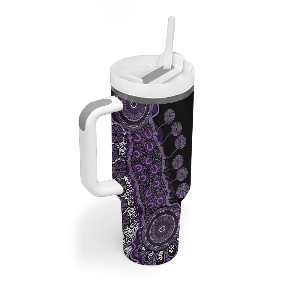 Memories Matter Alzheimers Support Personalised Tumbler With Handle Aboriginal Ribbon Dot Painting