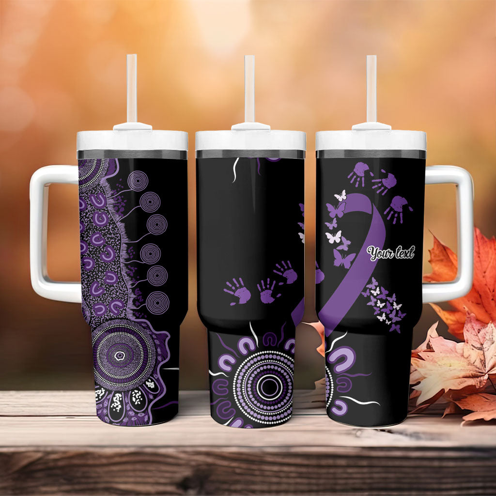 Memories Matter Alzheimers Support Personalised Tumbler With Handle Aboriginal Ribbon Dot Painting