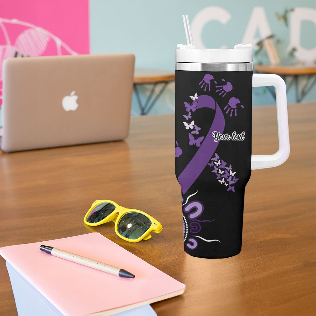 Memories Matter Alzheimers Support Personalised Tumbler With Handle Aboriginal Ribbon Dot Painting