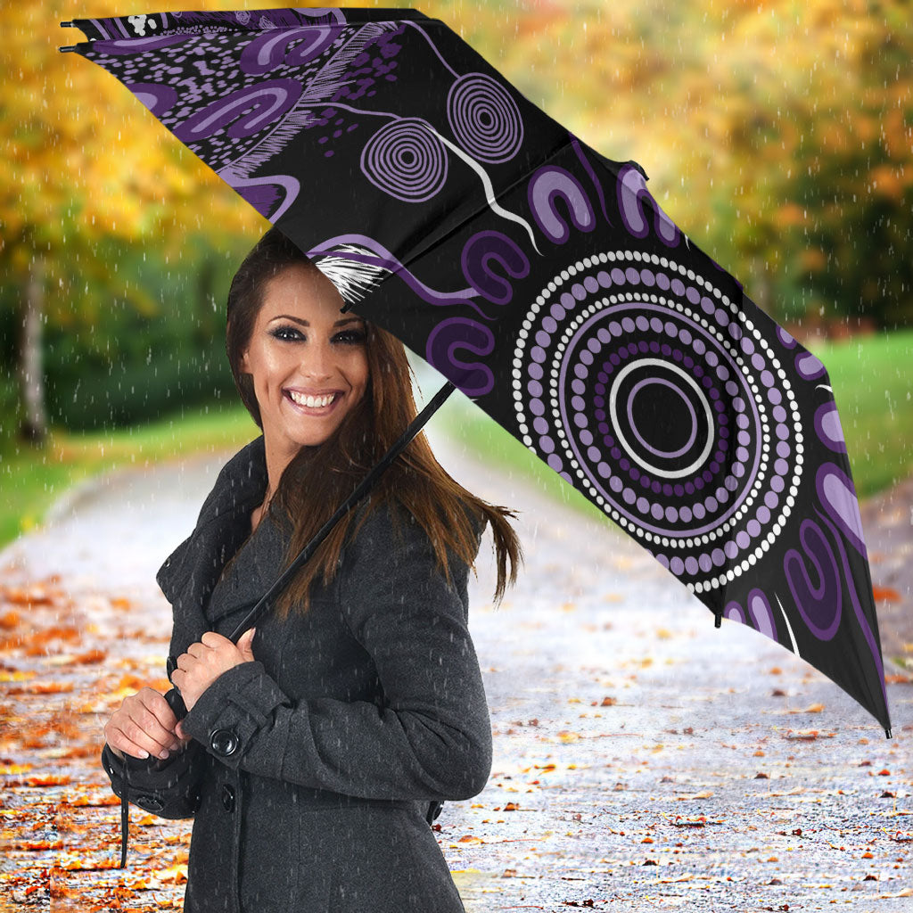 Memories Matter Alzheimers Support Personalised Umbrella Aboriginal Ribbon Dot Painting