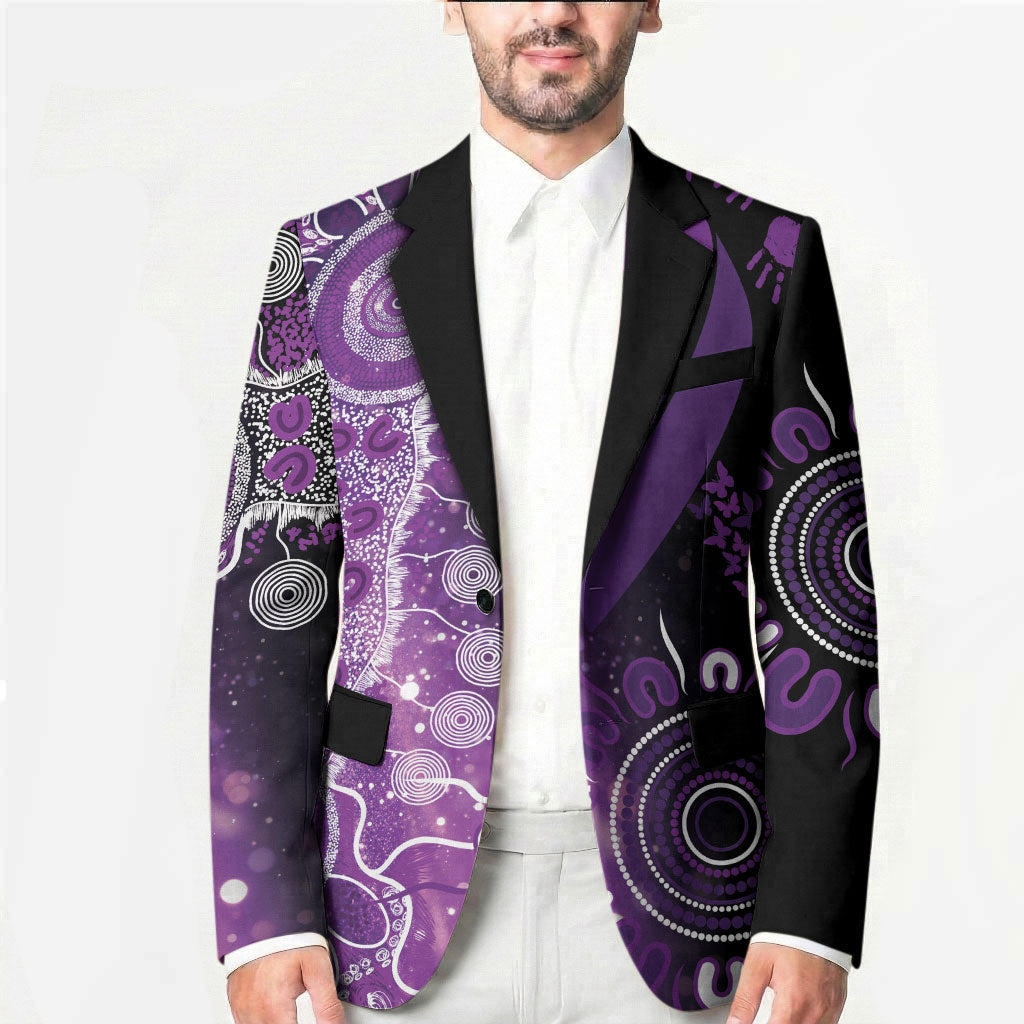 Australia Domestic Violence Support Personalised Blazer Aboriginal Ribbon Dot Painting