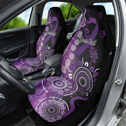 Australia Domestic Violence Support Personalised Car Seat Cover Aboriginal Ribbon Dot Painting