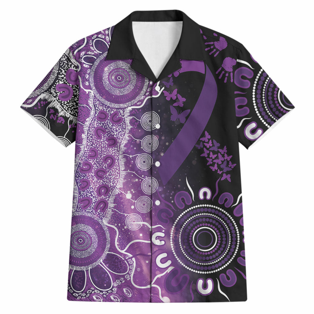 Australia Domestic Violence Support Personalised Hawaiian Shirt Aboriginal Ribbon Dot Painting