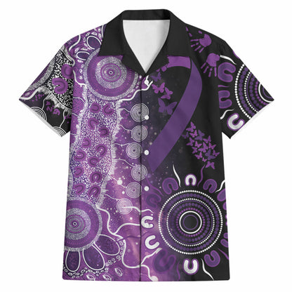 Australia Domestic Violence Support Personalised Hawaiian Shirt Aboriginal Ribbon Dot Painting