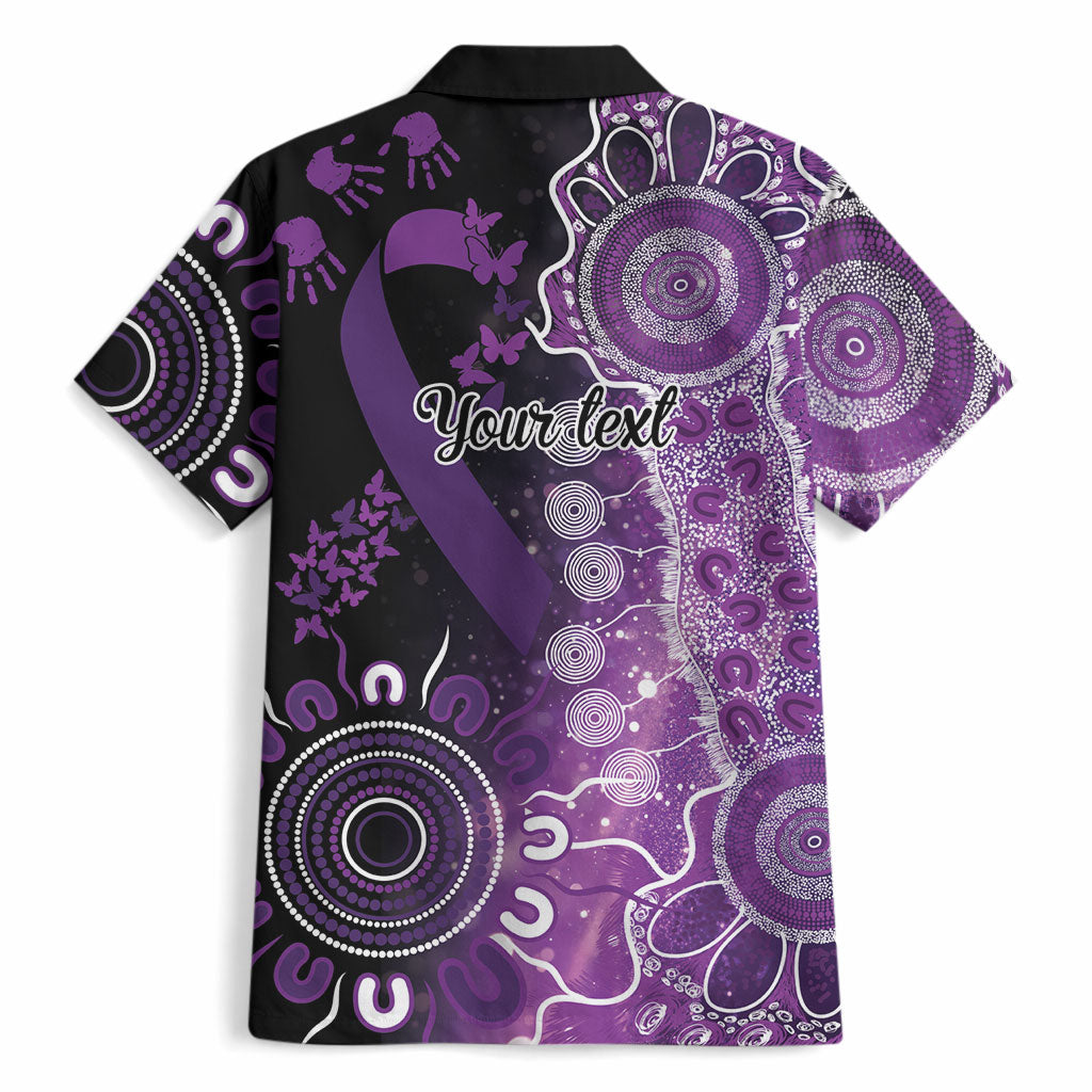 Australia Domestic Violence Support Personalised Hawaiian Shirt Aboriginal Ribbon Dot Painting