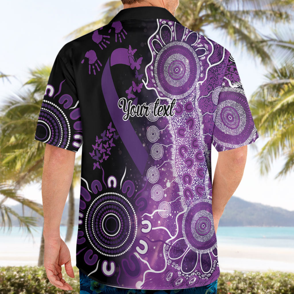 Australia Domestic Violence Support Personalised Hawaiian Shirt Aboriginal Ribbon Dot Painting