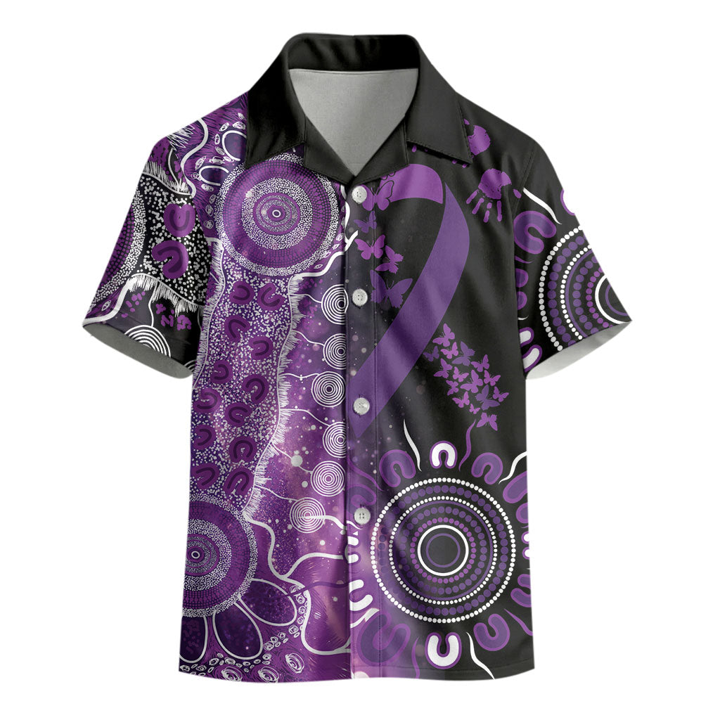 Australia Domestic Violence Support Personalised Kid Hawaiian Shirt Aboriginal Ribbon Dot Painting
