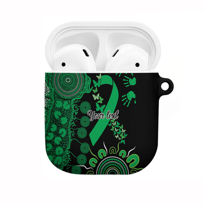 Australia Minority Mental Health Support Personalised AirPods Case Aboriginal Ribbon Dot Painting