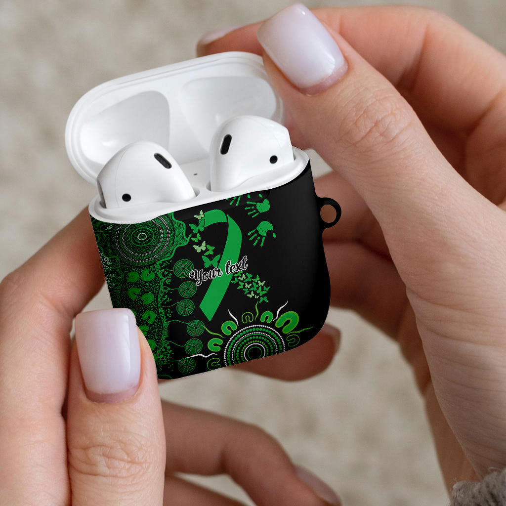 Australia Minority Mental Health Support Personalised AirPods Case Aboriginal Ribbon Dot Painting