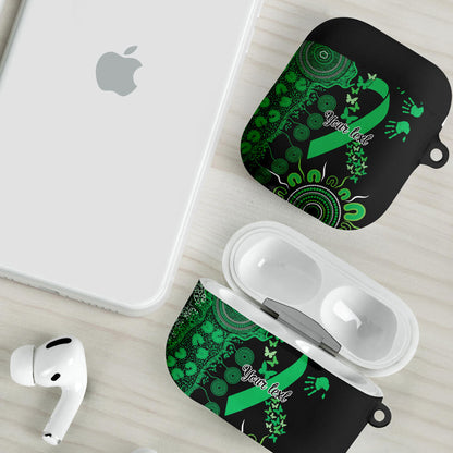 Australia Minority Mental Health Support Personalised AirPods Case Aboriginal Ribbon Dot Painting