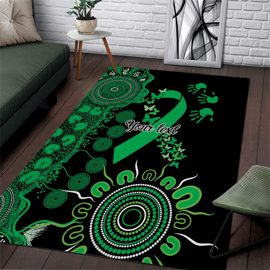 Australia Minority Mental Health Support Personalised Area Rug Aboriginal Ribbon Dot Painting