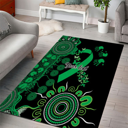 Australia Minority Mental Health Support Personalised Area Rug Aboriginal Ribbon Dot Painting