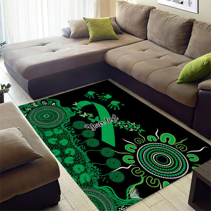 Australia Minority Mental Health Support Personalised Area Rug Aboriginal Ribbon Dot Painting