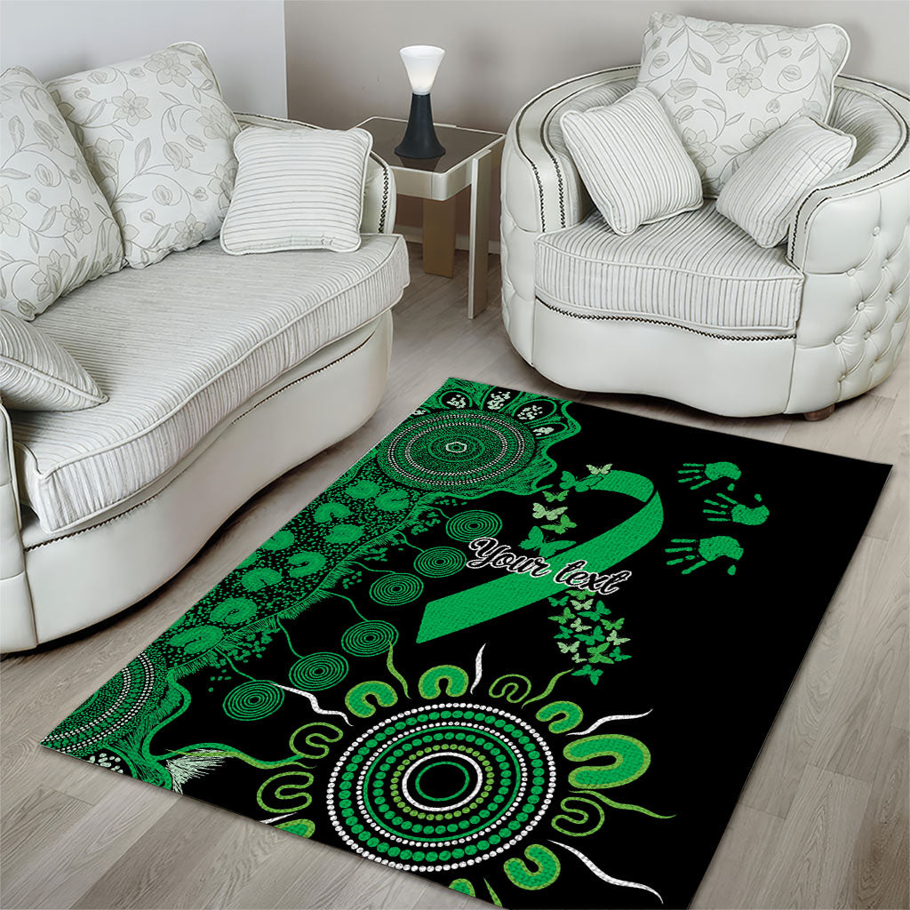 Australia Minority Mental Health Support Personalised Area Rug Aboriginal Ribbon Dot Painting