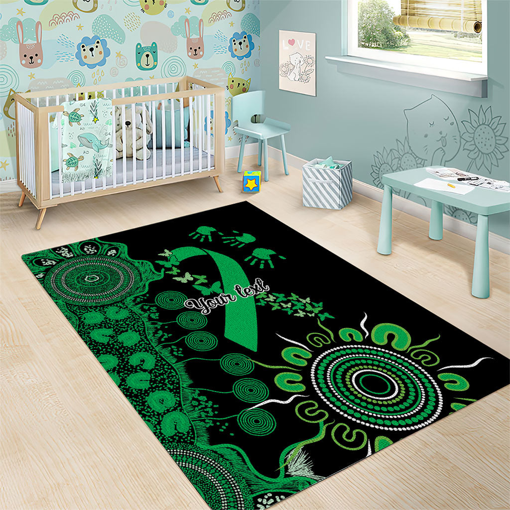 Australia Minority Mental Health Support Personalised Area Rug Aboriginal Ribbon Dot Painting