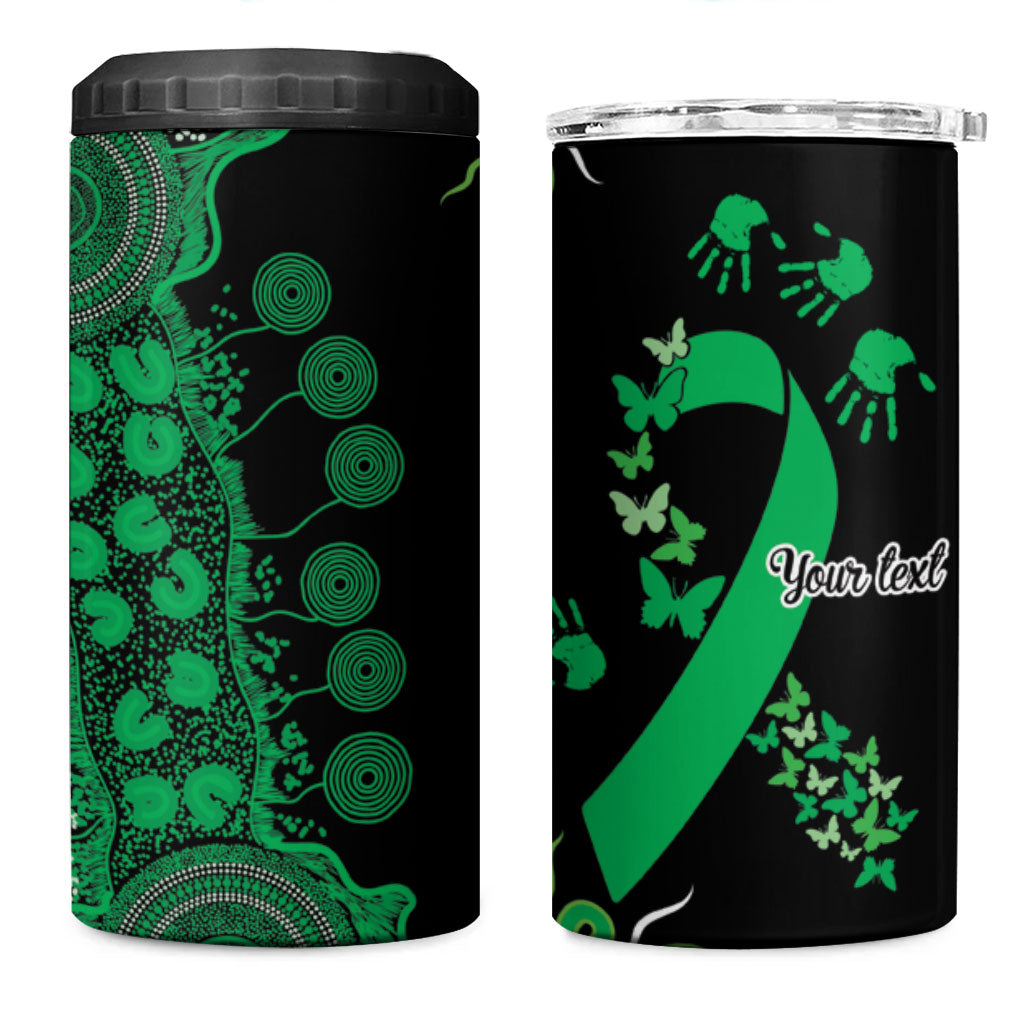 Australia Minority Mental Health Support Personalised 4 in 1 Can Cooler Tumbler Aboriginal Ribbon Dot Painting