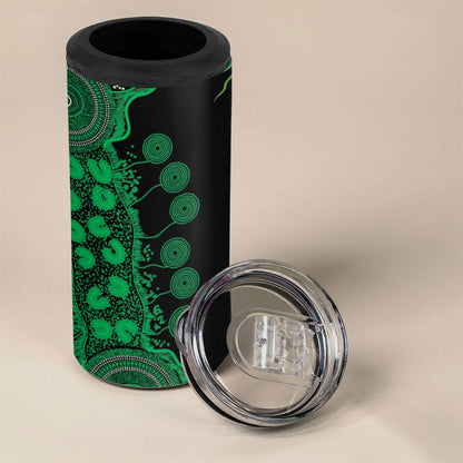 Australia Minority Mental Health Support Personalised 4 in 1 Can Cooler Tumbler Aboriginal Ribbon Dot Painting