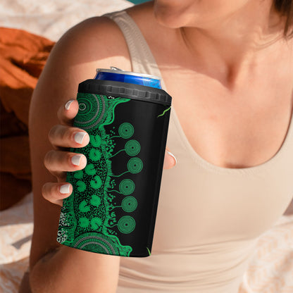Australia Minority Mental Health Support Personalised 4 in 1 Can Cooler Tumbler Aboriginal Ribbon Dot Painting