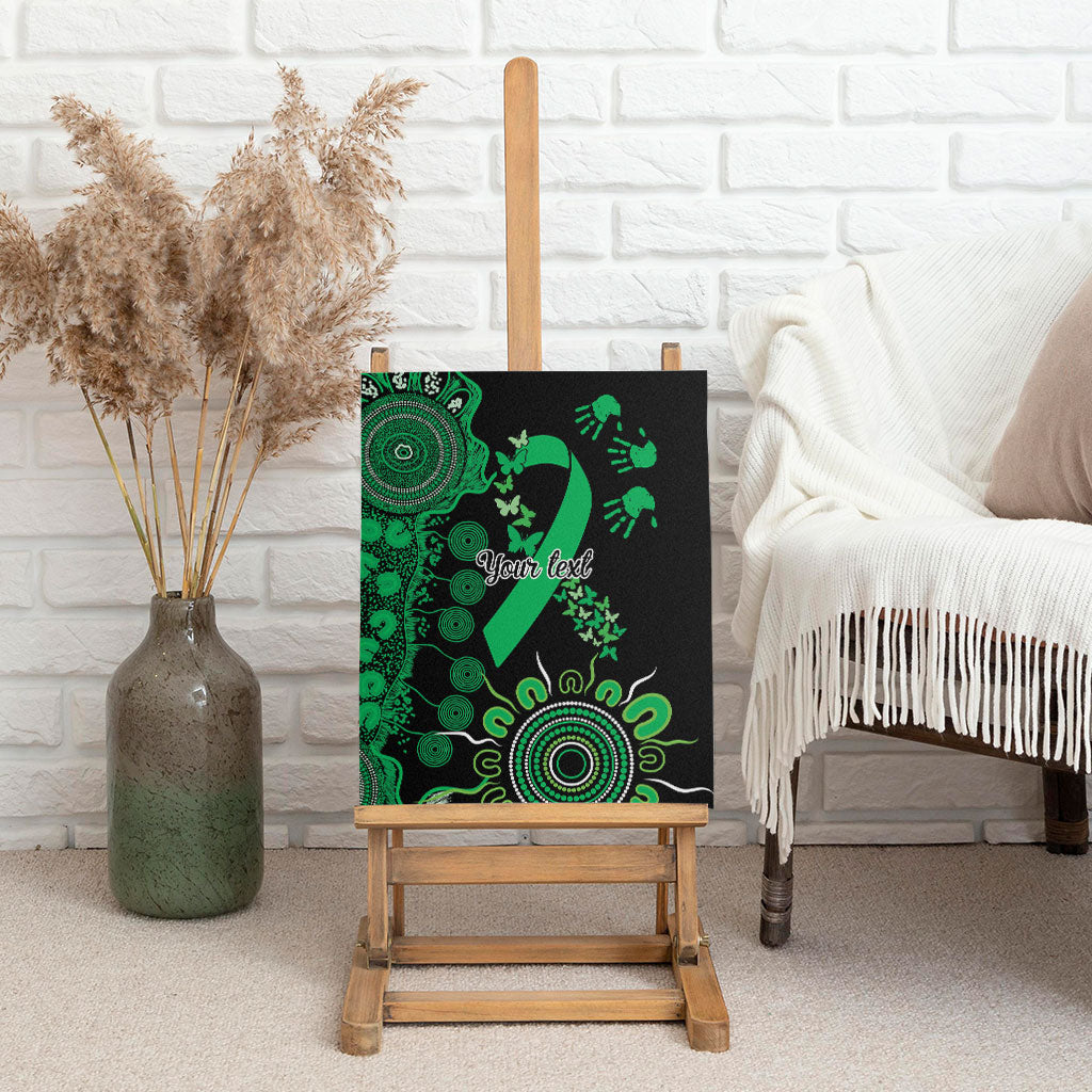 Australia Minority Mental Health Support Personalised Canvas Wall Art Aboriginal Ribbon Dot Painting