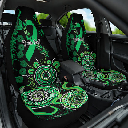 Australia Minority Mental Health Support Personalised Car Seat Cover Aboriginal Ribbon Dot Painting