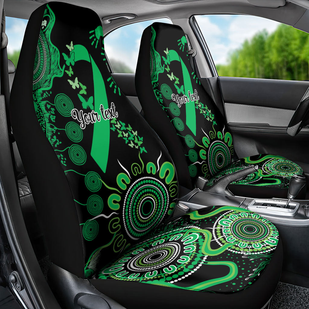 Australia Minority Mental Health Support Personalised Car Seat Cover Aboriginal Ribbon Dot Painting