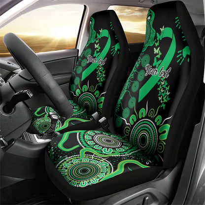 Australia Minority Mental Health Support Personalised Car Seat Cover Aboriginal Ribbon Dot Painting