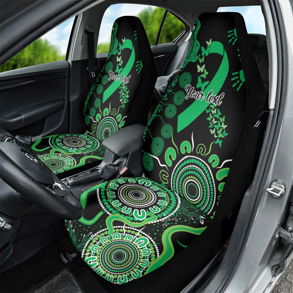 Australia Minority Mental Health Support Personalised Car Seat Cover Aboriginal Ribbon Dot Painting