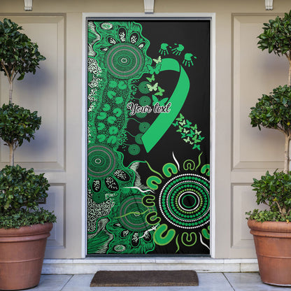 Australia Minority Mental Health Support Personalised Door Cover Aboriginal Ribbon Dot Painting
